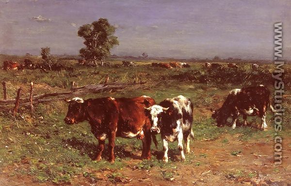 Cattle Grazing - Johannes-Hubertus-Leonardus de Haas