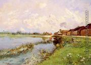 Paysage De Riviere (Landscape of a River) - Edmond Charles Joseph Yon