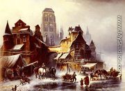 A View Of Danzig In Winter - Paul Wilhelm Meyerheim