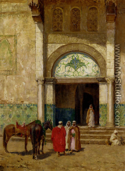 A Rest Outside A Mosque - Addison Thomas Millar
