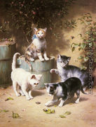Kittens Playing with Beetles - Carl Reichert