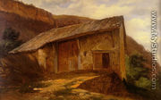 A Farm House On The Side Of A Mountain - Alexandre Calame