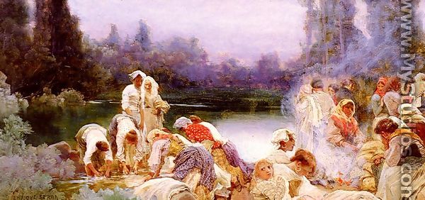 Washerwomen At The River