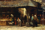 A Market Scene In Frankfurt - Philippe Lodowyck Jacob Sadee