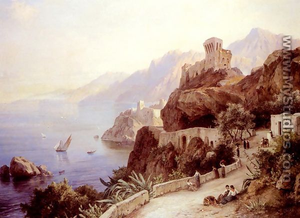 The Bay Of Salerno - Friedrich, the younger Preller