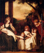 Portrait Of Charlotte Bosanquet With Her Five Elder Children - George Romney
