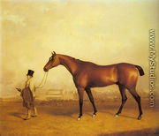 Emlius, Winter of the 1832 Derby, held by a Groom at Doncaster - John Ferneley, Snr.