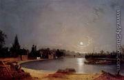 The Thames At Moonlight, Twickenham - Henry Pether