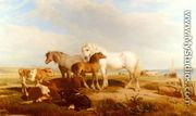 Horses And Cattle On The Shore - Henry Brittan Willis, R.W.S.