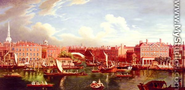 View Of The Thames At The Joining Of The River Fleet - Samuel Wale
