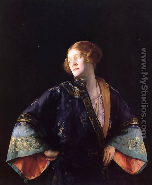 The Blue Mandarin Coat (or The Blue Kimono) - Joseph Rodefer DeCamp