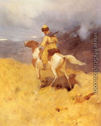 Horseman in a Mountainous Landscape - Franz Roubaud