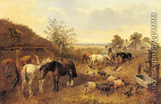A Farmstead - John Frederick Herring, Jnr.