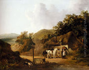 Taking Refreshments Outside A Village Inn - George Morland