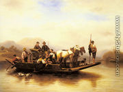 The Ferry Crossing - Wilhelm Alexander Meyerheim