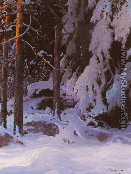 A Snow Covered Forest - Carl Brandt