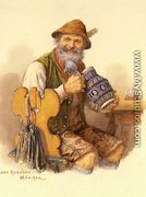 A Pipe Smoker (or A Musician and Drinkers) - Peter Kraemer