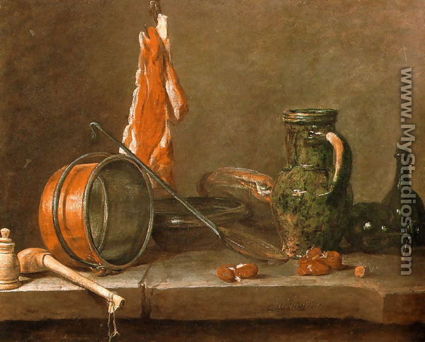 A "Lean Diet" with Cooking Utensils - Jean-Baptiste-Simeon Chardin