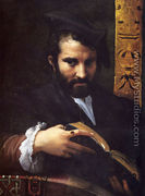 Portrait Of A Man With A Book - Girolamo Francesco Maria Mazzola (Parmigianino)