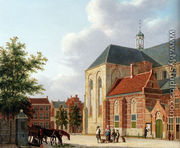 A View Of The Sint Jan's Kerkhof, Utrecht - Hendrik Van Oort