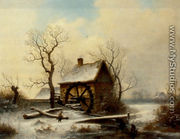 The mill in winter - George Augustsus Williams