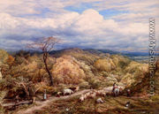 An Autumn Afternoon With Shepherd And Flock - John Linnell