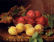 Plums On A Table In A Glass Bowl - Eloise Harriet Stannard