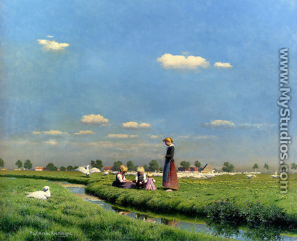 In The Meadow - Paul-Wilhelm Keller-Reutlingen
