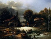 A Farm On A River - Guillaume Frederic Ronmy