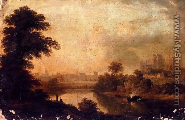 A View Of Ripon Cathedral From Across The River Ure - John Glover