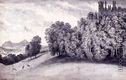 Powis Castle With Welshpool Beyond - John Baptist Malchair