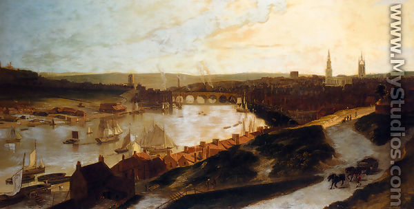 View Of Newcastle On The River Tyne From St Ann