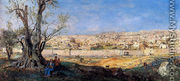 View Of Jerusalem - Pierre Tetar Van Elven