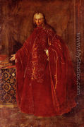Portrait Of A Venetian Senator, Full Length, Standing By A Table - Nazzario Nazzari