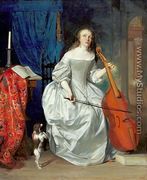 Woman Playing the Viola da Gamba - Gabriel Metsu