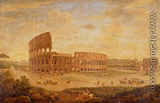 View Of The Colosseum And The Arch Of Constantine, Rome - Hendrik Frans Van Lint