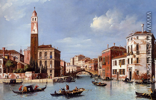 View Of The Entrance To The Cannareggio Canal With The Church Of San Geremia And The Palazzo Labia, Venice - William James