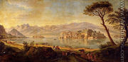 View Of Lake Maggiore With The Isola Bella - Caspar Andriaans Van Wittel