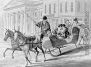 Winter Scene in Philadelphia — the Bank of the United States in the Background - John Lewis Krimmel