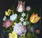 Flowers in a Vase [detail #1] - Ambrosius the Elder Bosschaert