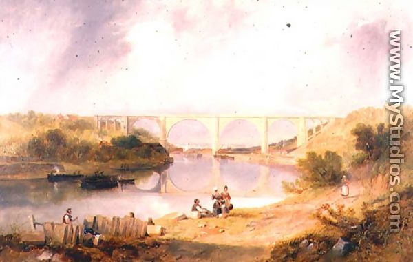 Victoria Bridge over the River Wear - James Wilson Carmichael