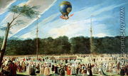 The Ascent of the Montgolfier Balloon at Aranjuez, c.1764 - Louis (Carrogis) de Carmontelle