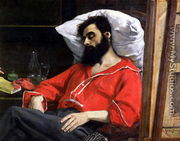 The Convalescent, or The Wounded Man (detail cut by the artist from 'The Visit to the Convalescent') c.1860 - Carolus (Charles Auguste Emile) Duran