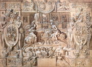 Tournament on the Occasion of the Marriage of Catherine de Medici (1519-89) and Henri II (1519-59) in 1533 - Antoine Caron