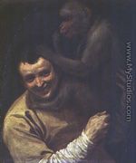 Man with Monkey, 1590-91 - Annibale Carracci