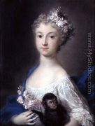 Girl holding a monkey - Rosalba Carriera