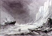 A Wreck off Speeton Cliffs, Yorkshire - Henry Barlow Carter