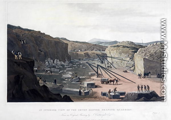 An Interior View of the Devon Haytor Granite Quarries, 1825 - Joseph Cartwright