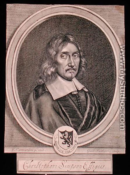 Portrait of Christopher Simpson (c.1605-69) - John Carwarden