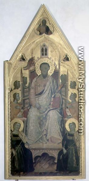 St. Bartholomew enthroned with Angels - Jacopo Del Casentino
